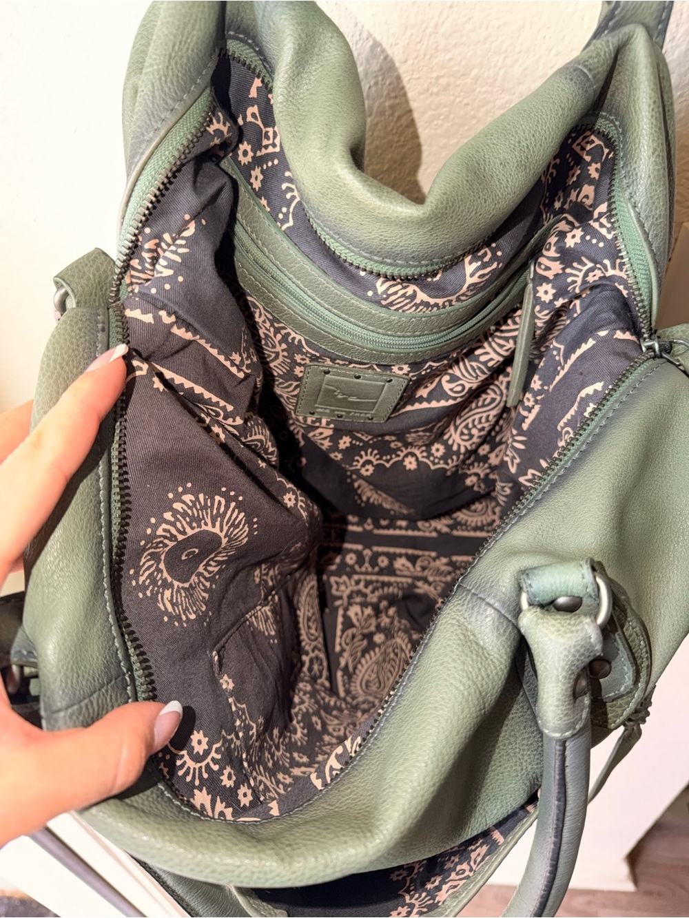 Free People Emerson Tote in Secret Sage - Picture 4 of 5